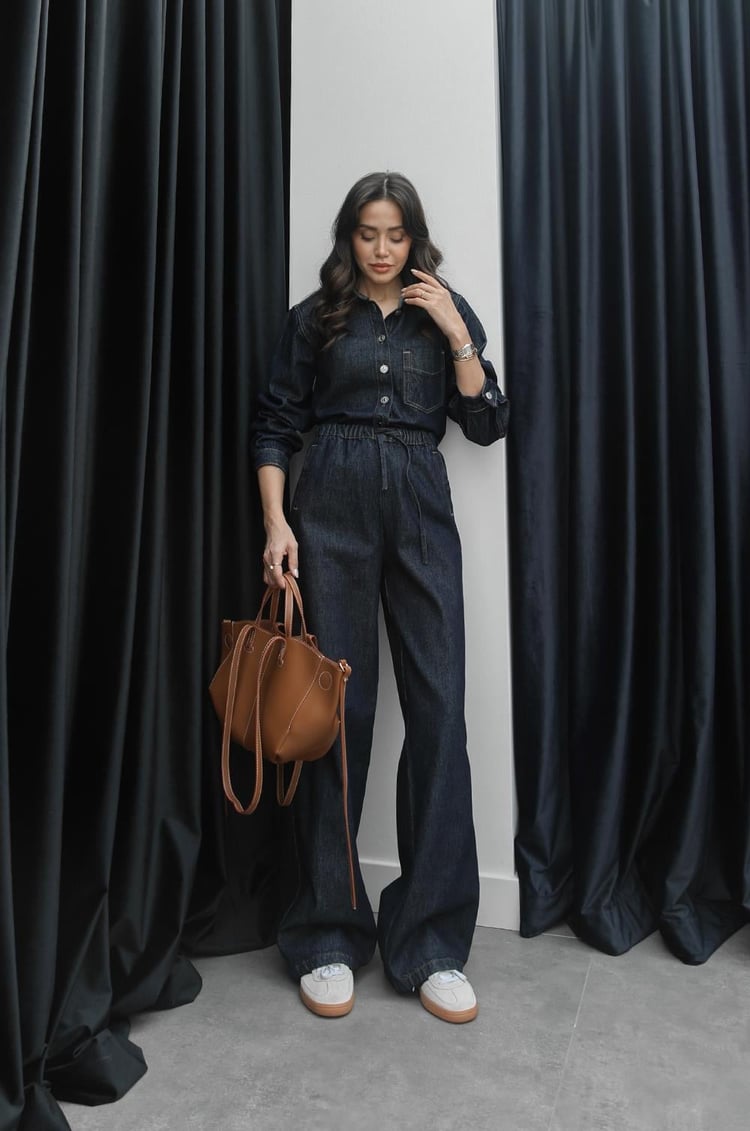 Koyu Mavi Tilly Denim Takım