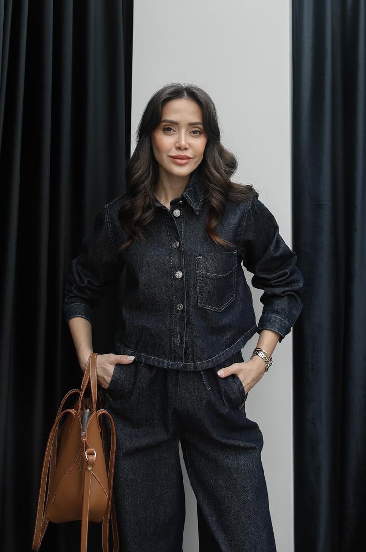 Koyu Mavi Tilly Denim Takım