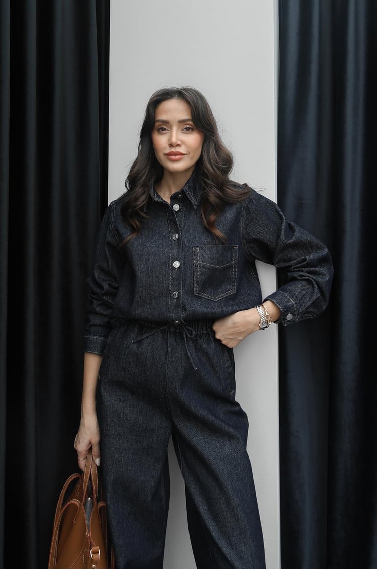 Koyu Mavi Tilly Denim Takım