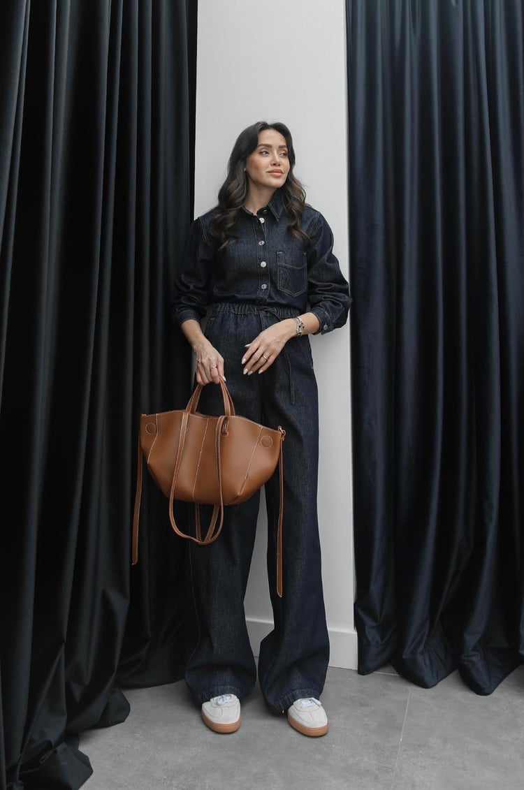 Koyu Mavi Tilly Denim Takım