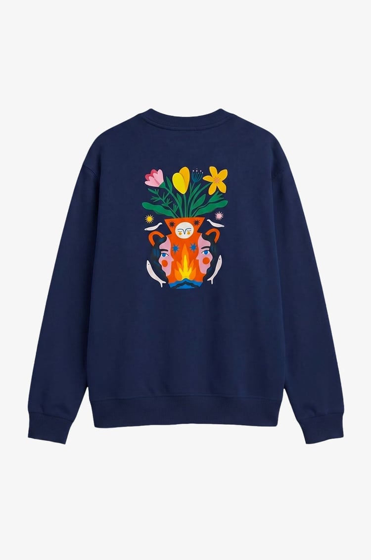 Lacivert Agustina Shuan Baskılı Sweatshirt