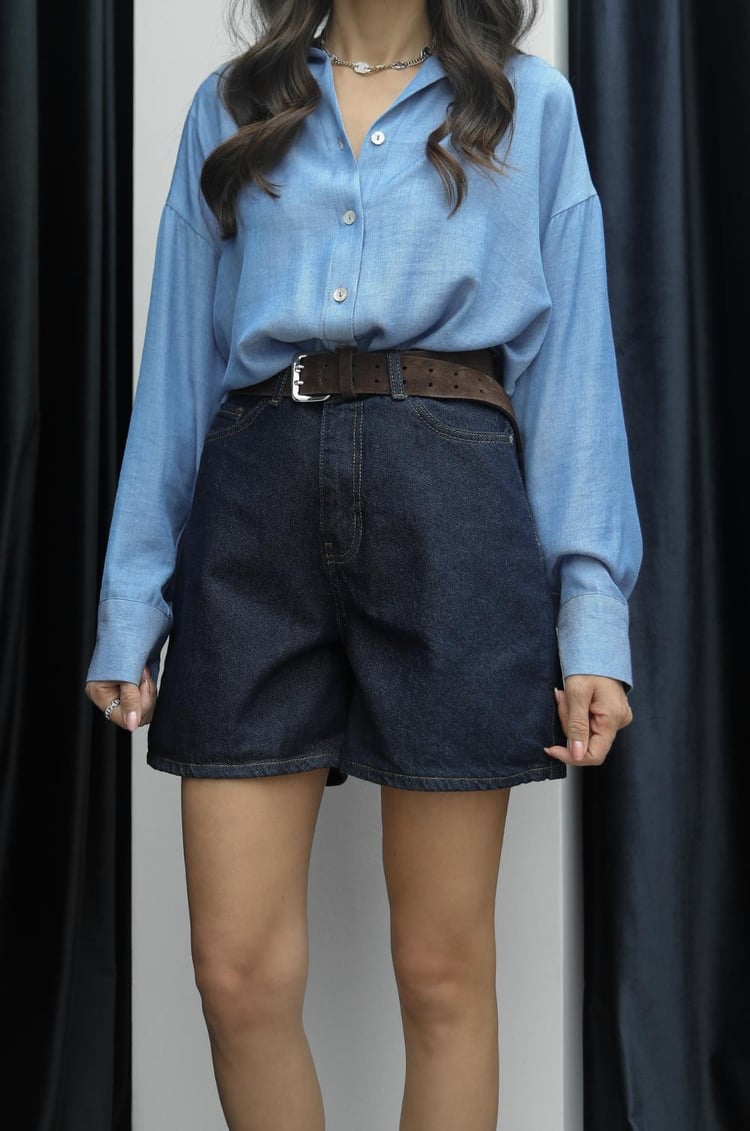 Lacivert Basic Kot Şort