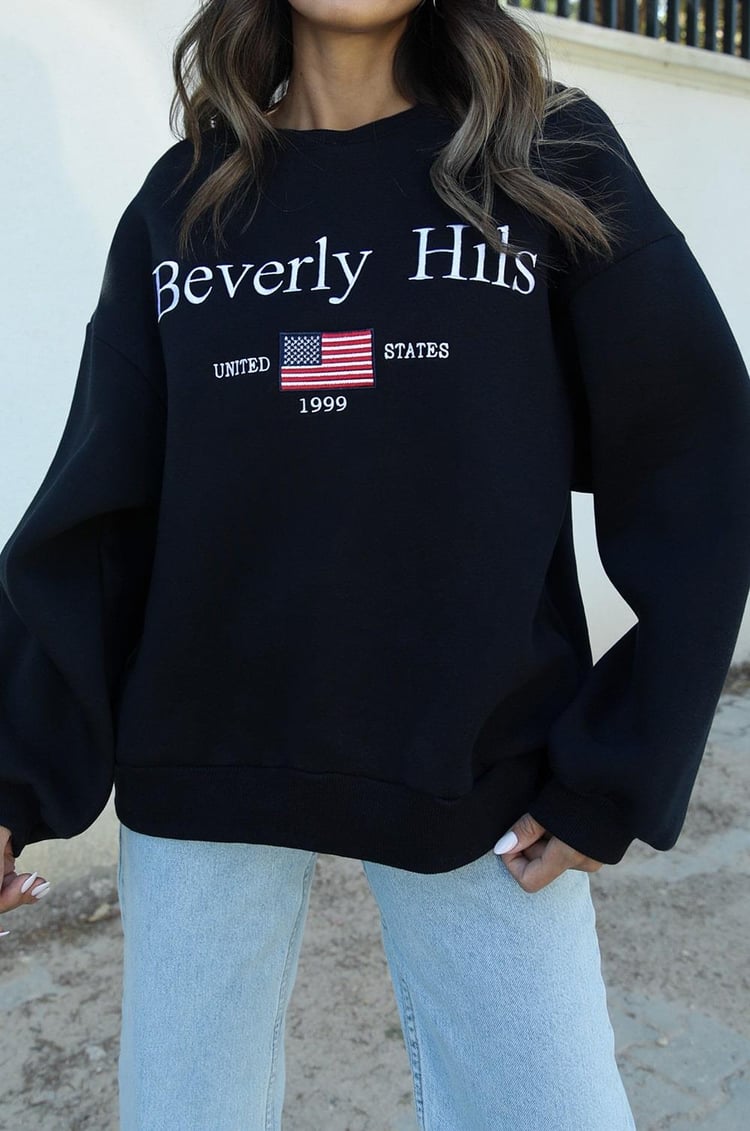 Lacivert Beverly Hils Sweatshirt