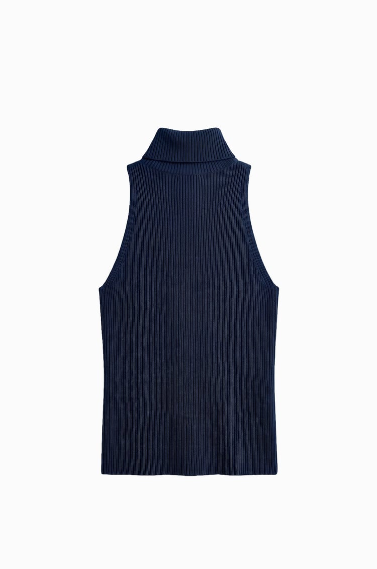 Lacivert Boğazlı Bluz Bolero Triko Takım