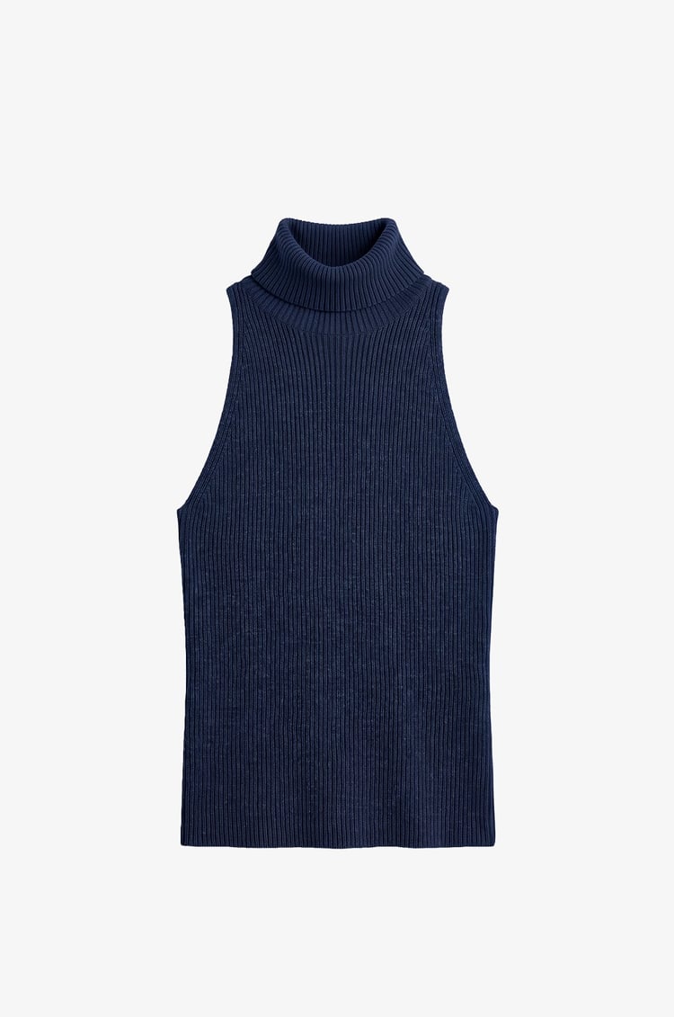 Lacivert Boğazlı Bluz Bolero Triko Takım