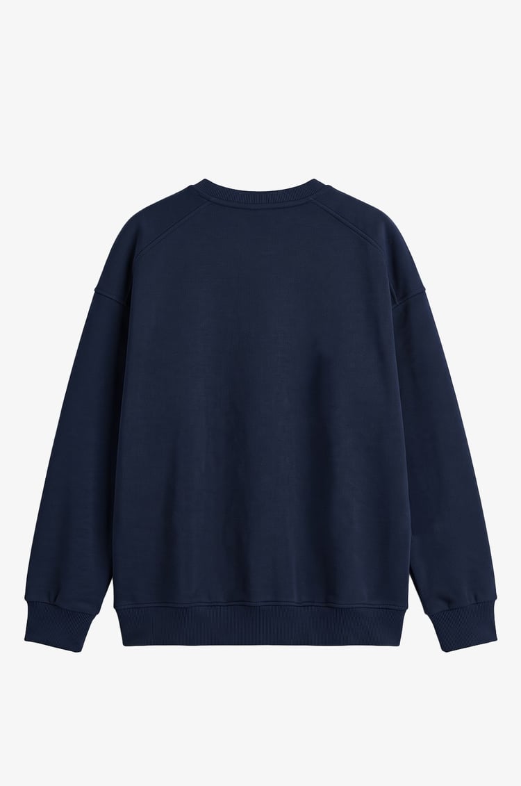 Lacivert Orin Bisiklet Yaka Sweatshirt