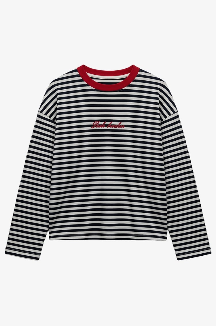 Lacivert Rule Breaker İşlemeli Sweatshirt