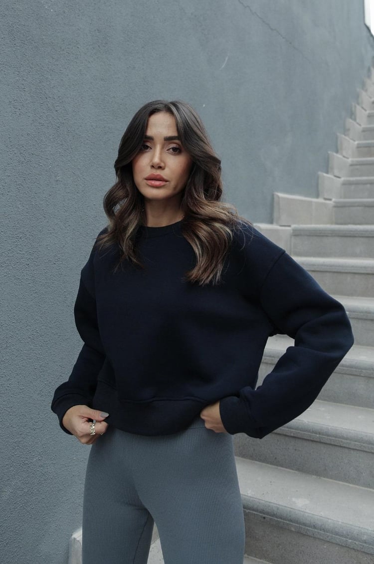Lacivert Short Sweatshirt