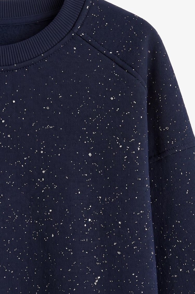 Lacivert Simli Sweatshirt
