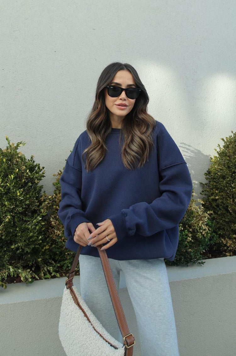 Lacivert Tove Basic Sweatshirt