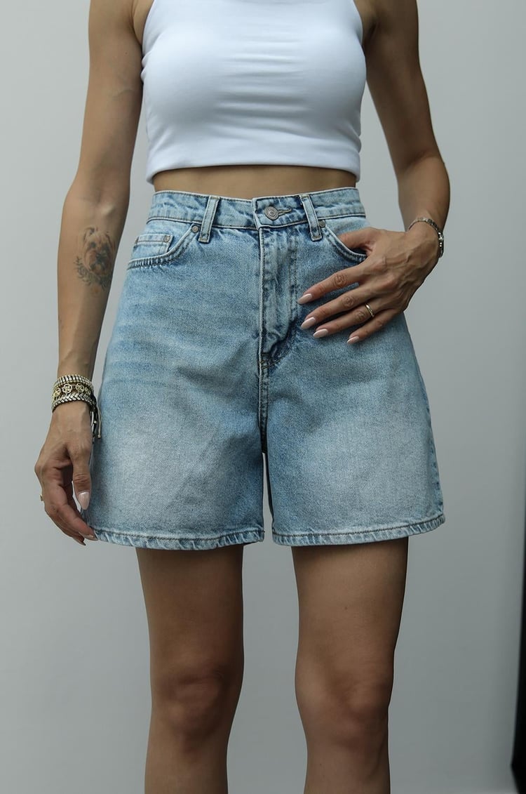 Mavi Basic Kot Şort