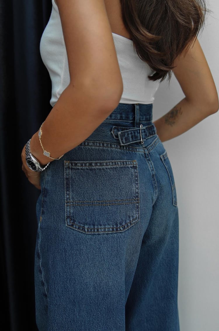 Mavi Cuffed Wide Leg Jean
