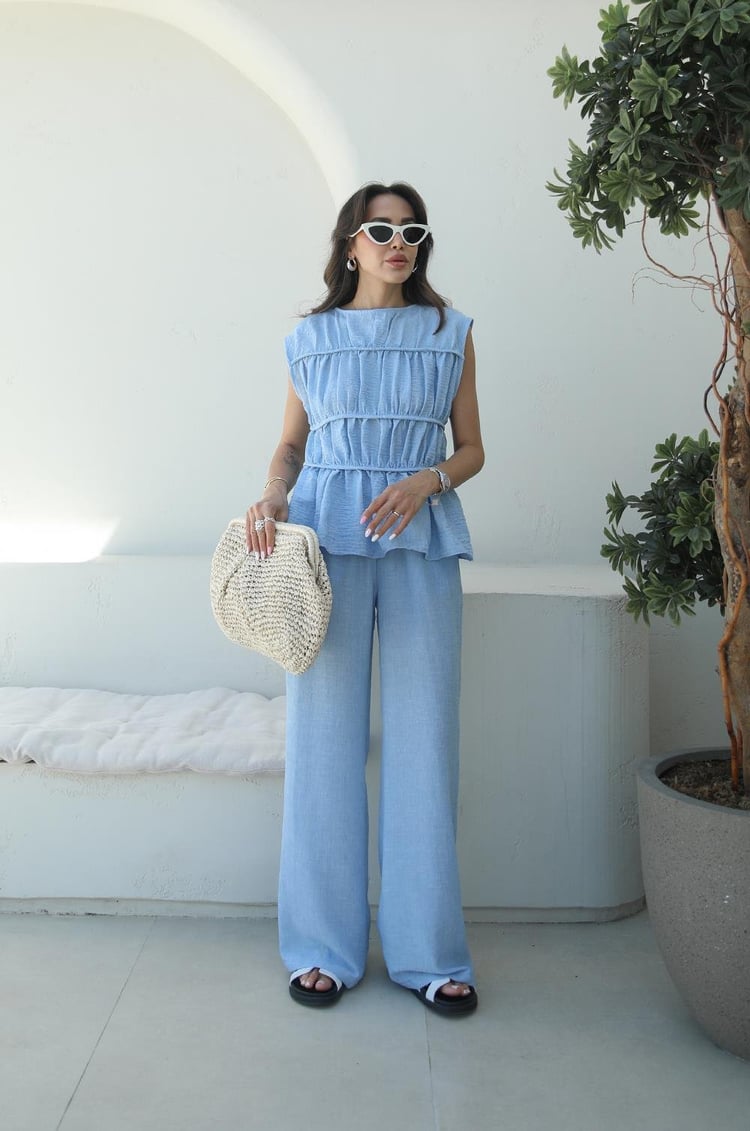 Mavi Layer Bluz Pantolon Takım