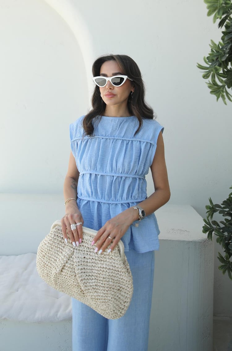 Mavi Layer Bluz Pantolon Takım