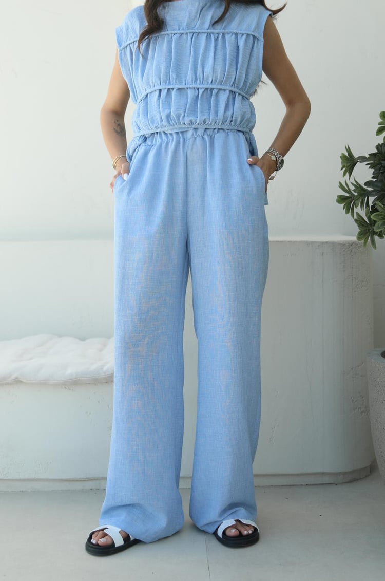 Mavi Layer Bluz Pantolon Takım