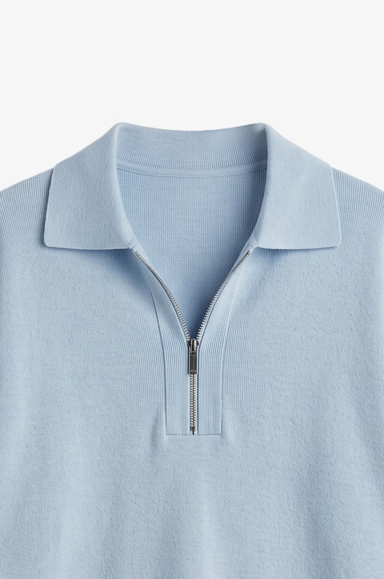 Mavi Loose Fit Polo Yaka Kazak
