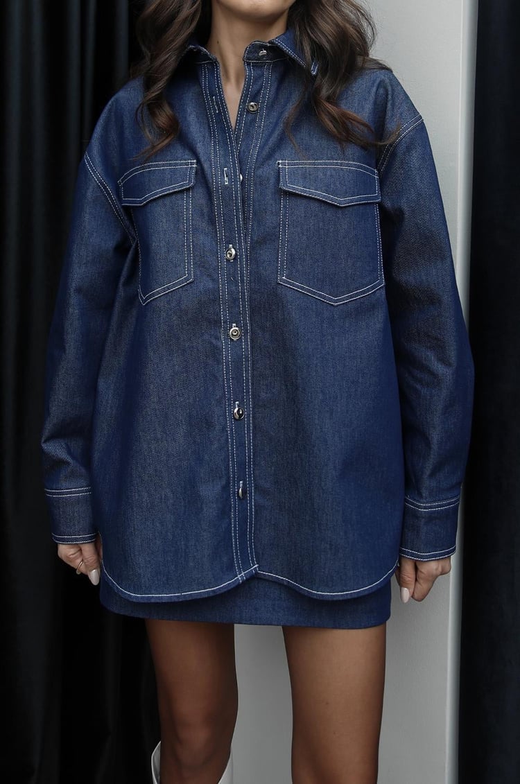 Mavi Ponzio Oversize Denim Gömlek