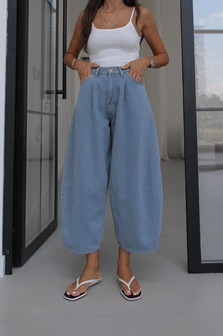 Mavi Street Yüksek Bel Balon Jean 