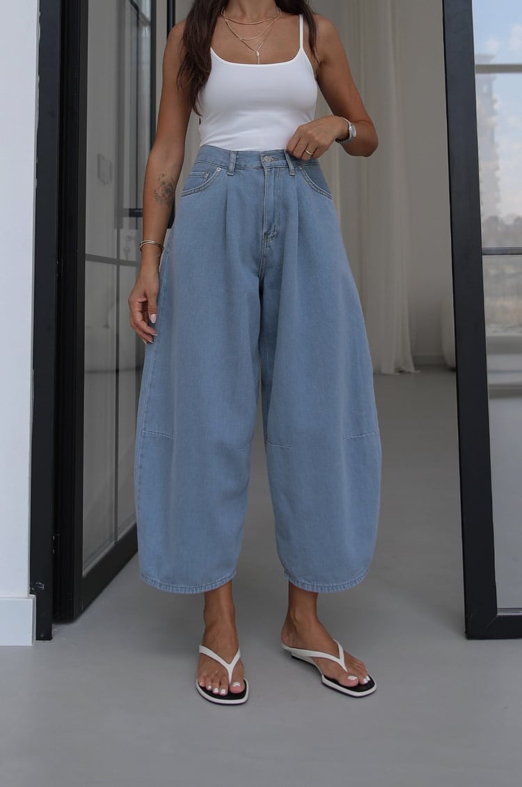Mavi Street Yüksek Bel Balon Jean 