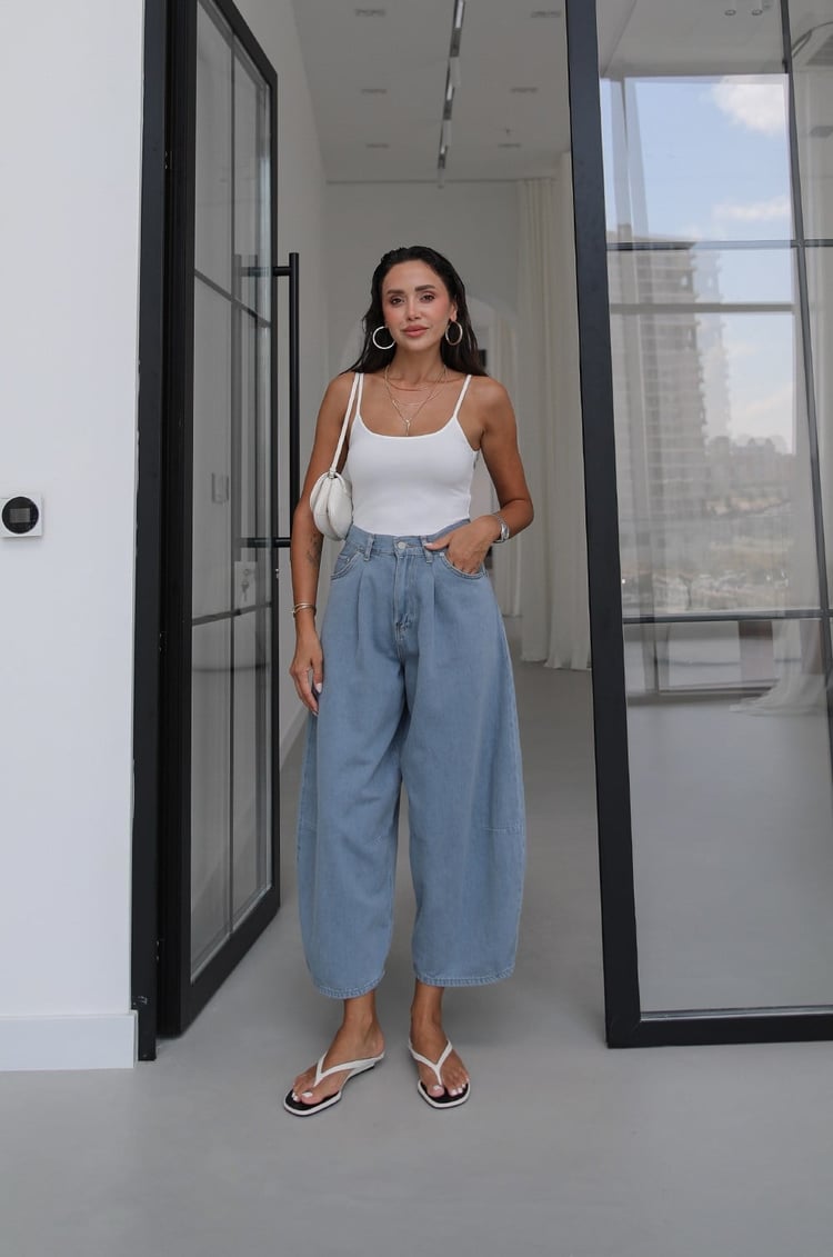 Mavi Street Yüksek Bel Balon Jean 