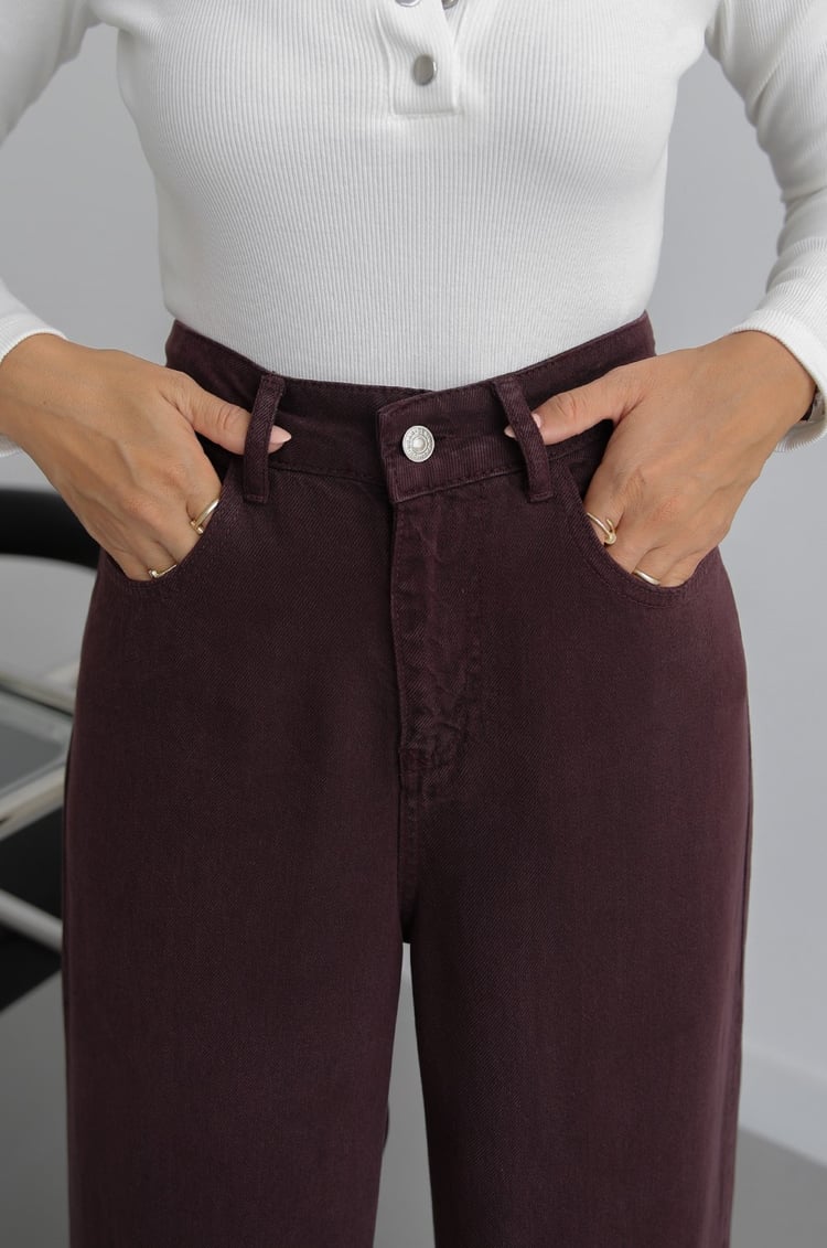 Mürdüm Lowell Wide Leg Jean