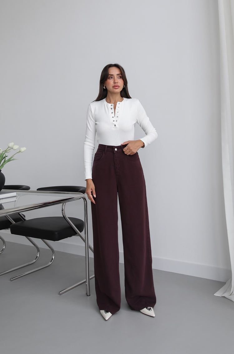 Mürdüm Lowell Wide Leg Jean