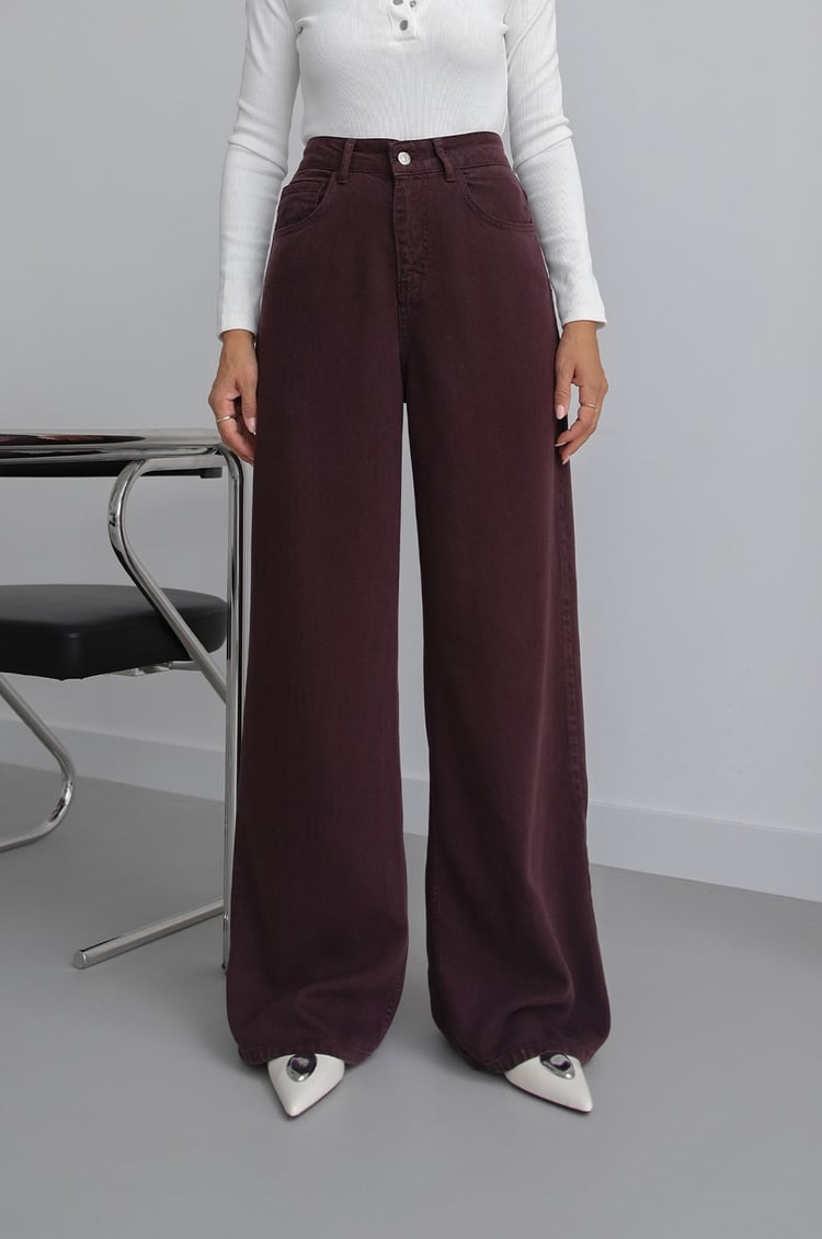 Mürdüm Lowell Wide Leg Jean