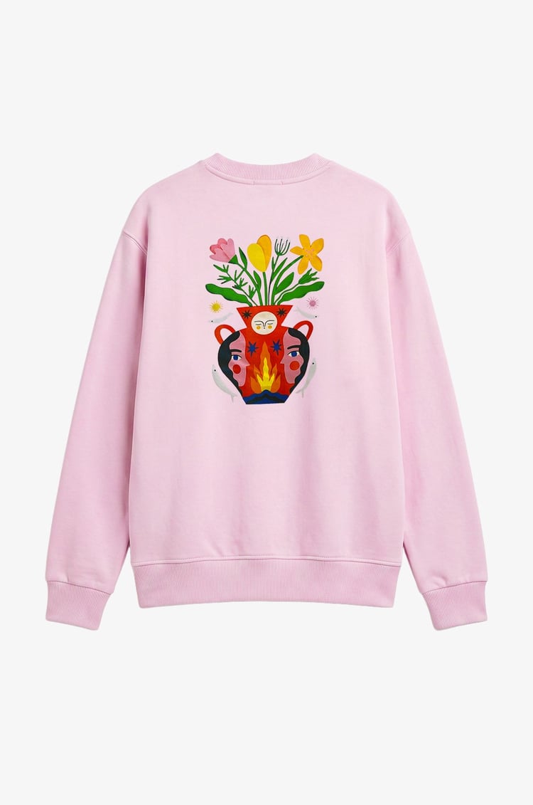 Pembe Agustina Shuan Baskılı Sweatshirt