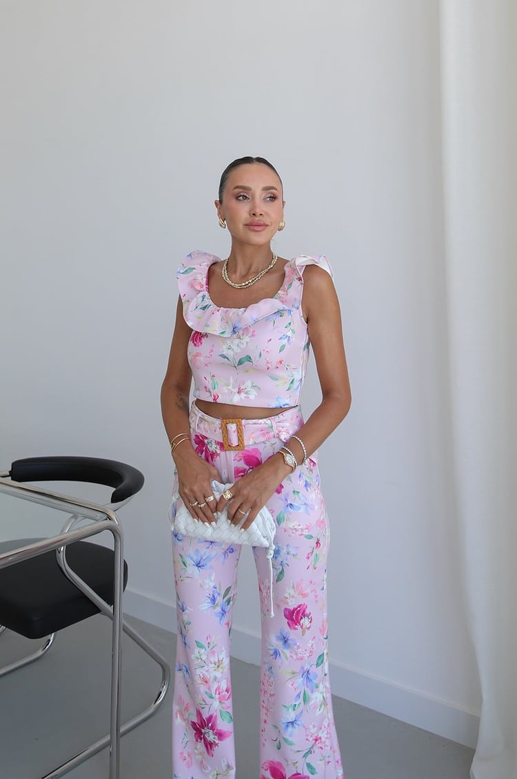 Pembe Çiçekli Caren Takım