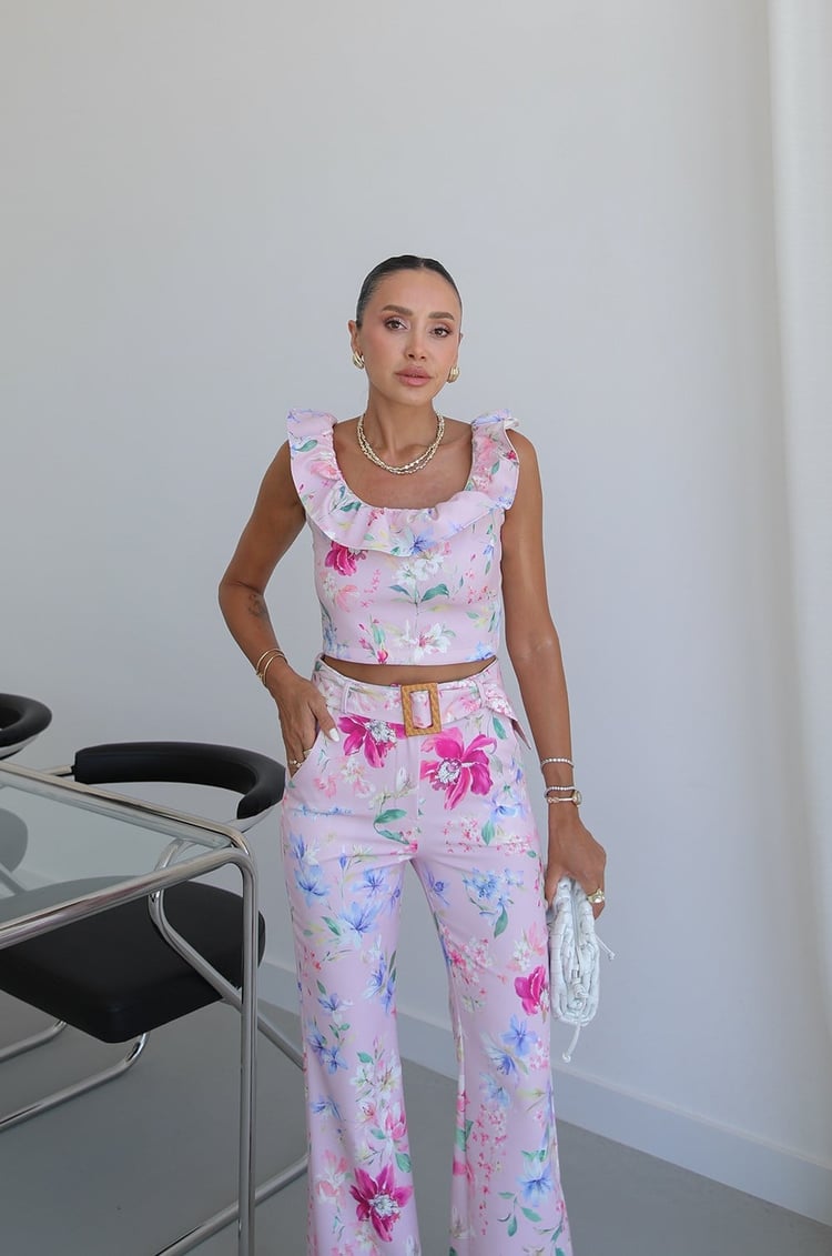 Pembe Çiçekli Caren Takım