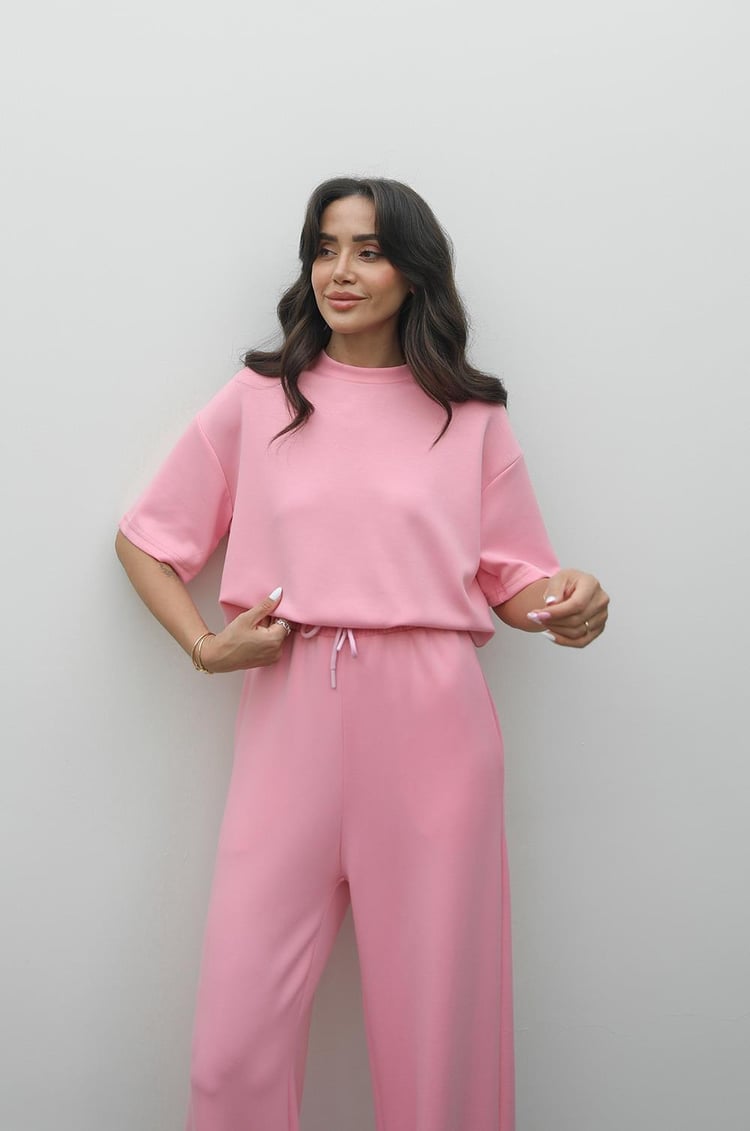 Pembe Darcy Modal Eşofman Takım