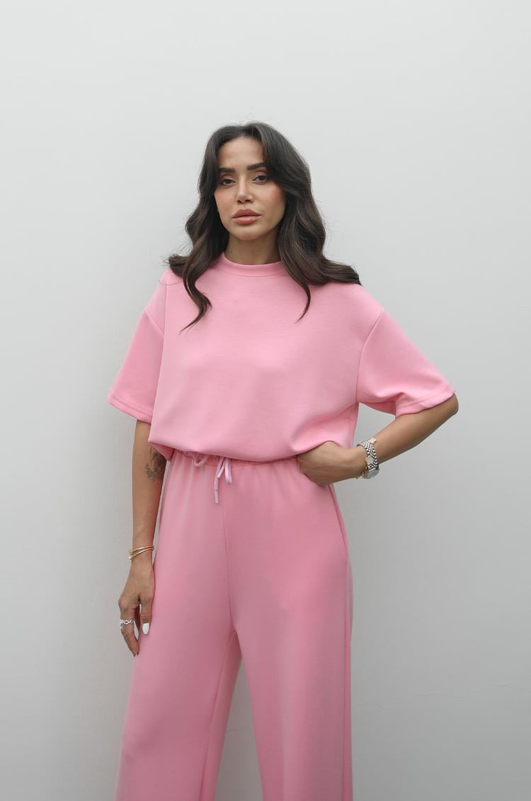 Pembe Darcy Modal Eşofman Takım