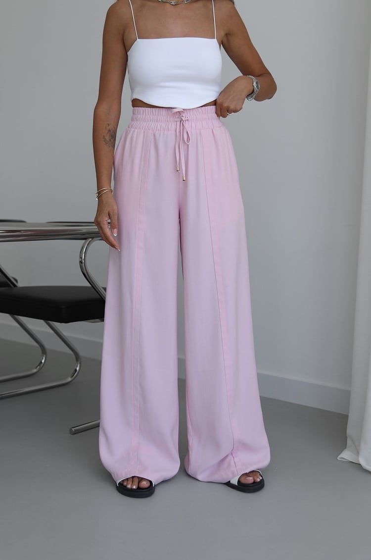 Pembe Dawn Beli Lastikli Cepli Pantolon