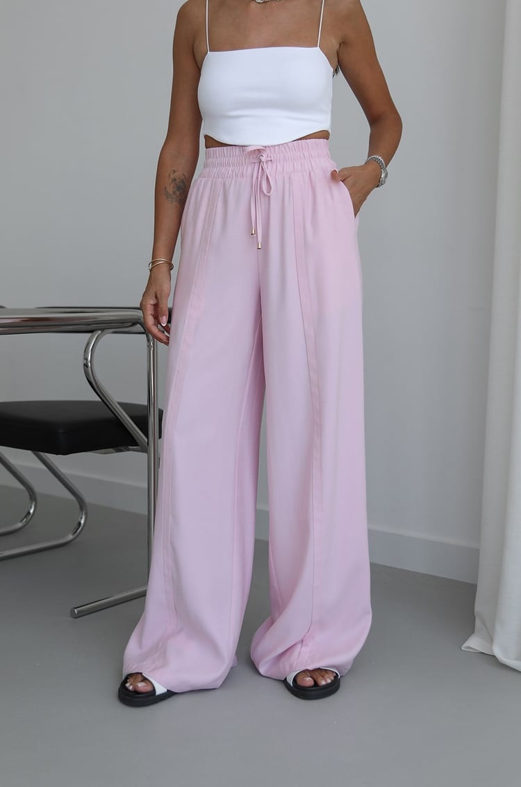 Pembe Dawn Beli Lastikli Cepli Pantolon