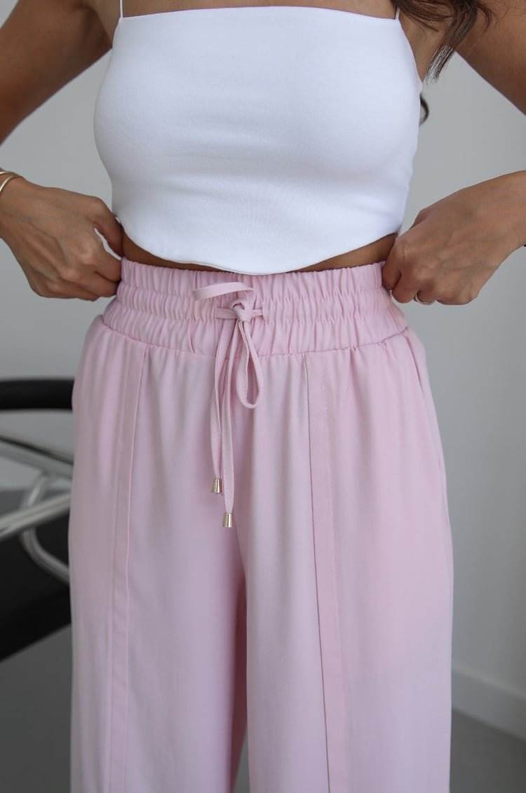 Pembe Dawn Beli Lastikli Cepli Pantolon