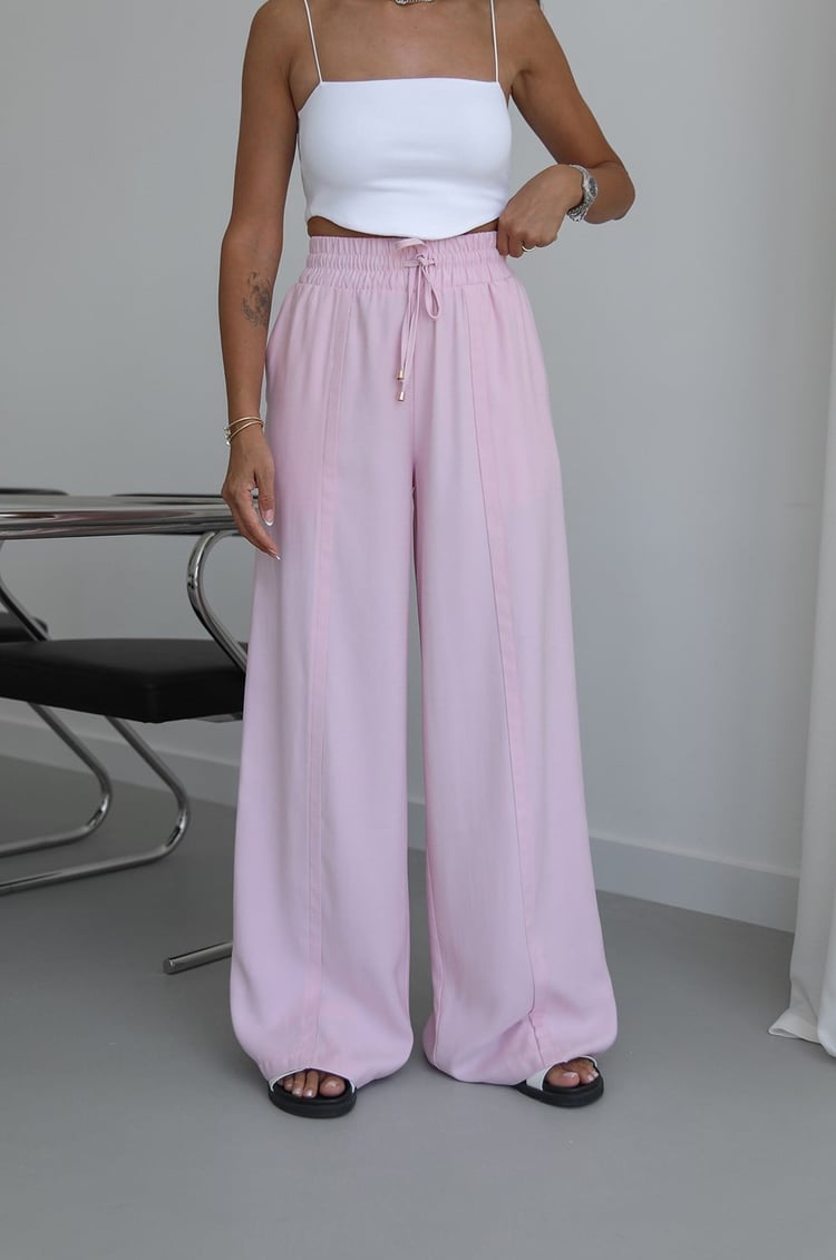 Pembe Dawn Beli Lastikli Cepli Pantolon