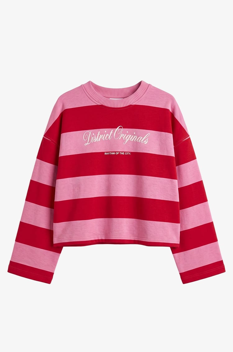 Pembe District Orginals Baskılı Sweatshirt