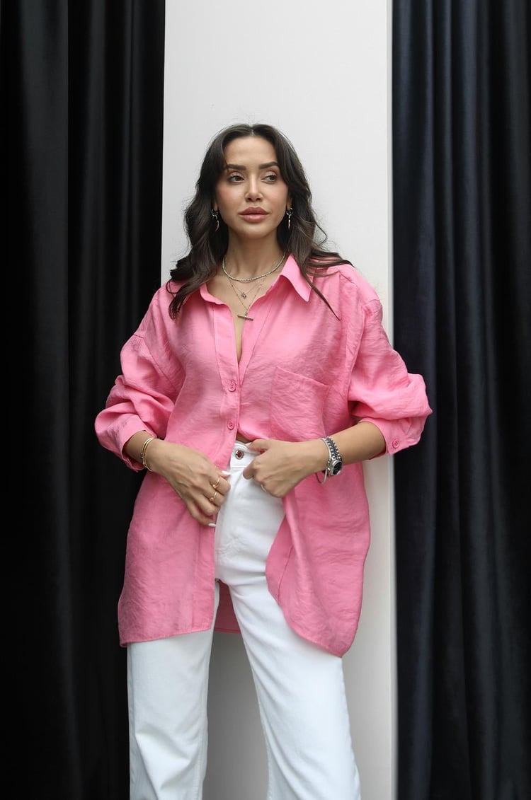 Pembe Dökümlü Gömlek