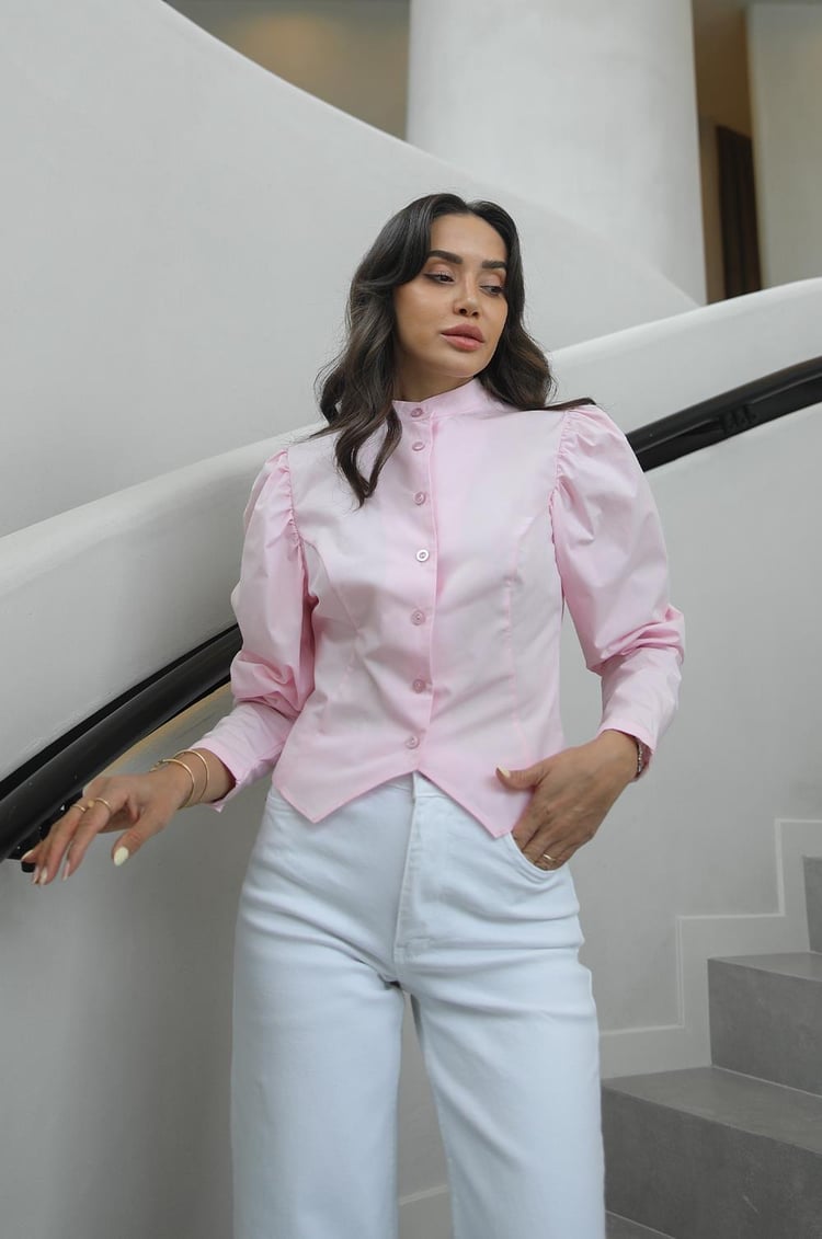 Pembe Lilyana Gömlek