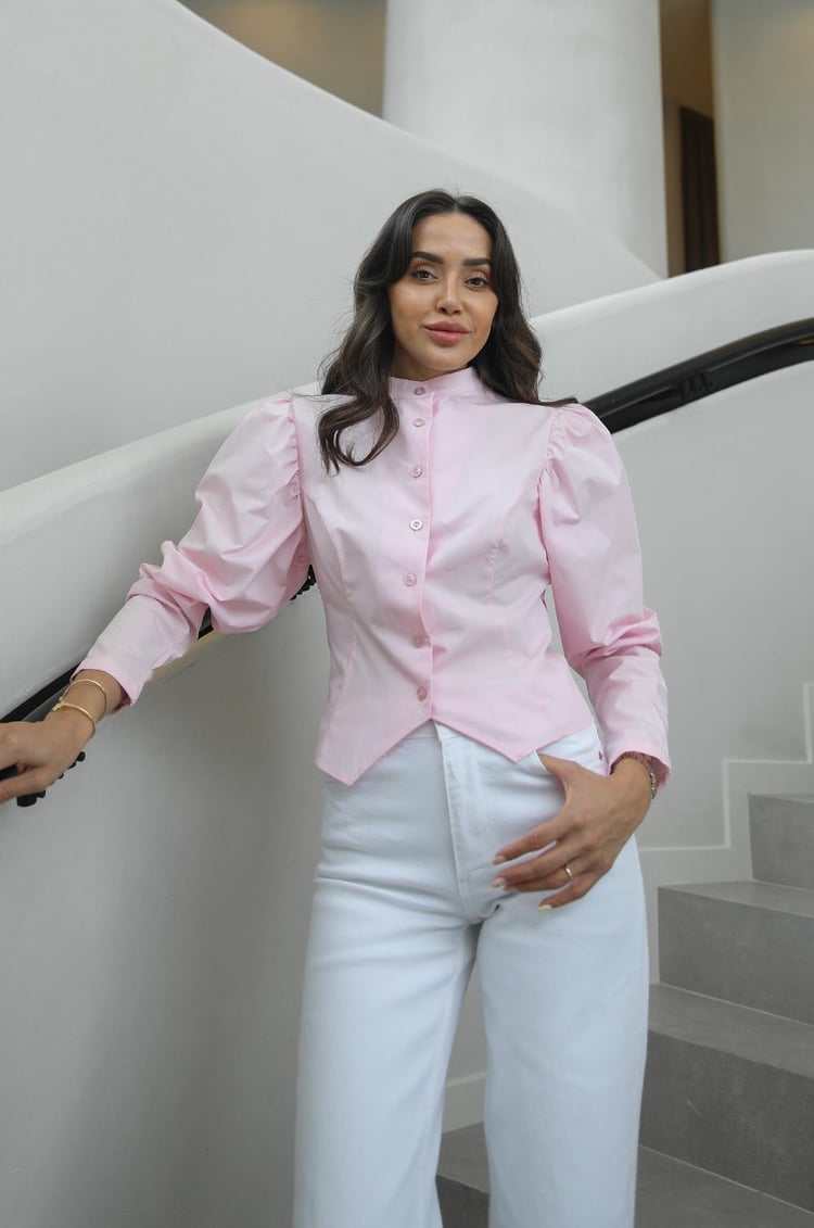 Pembe Lilyana Gömlek
