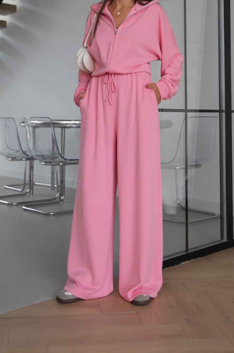 Pembe Pierce Sweatshirt Pantolon Takım