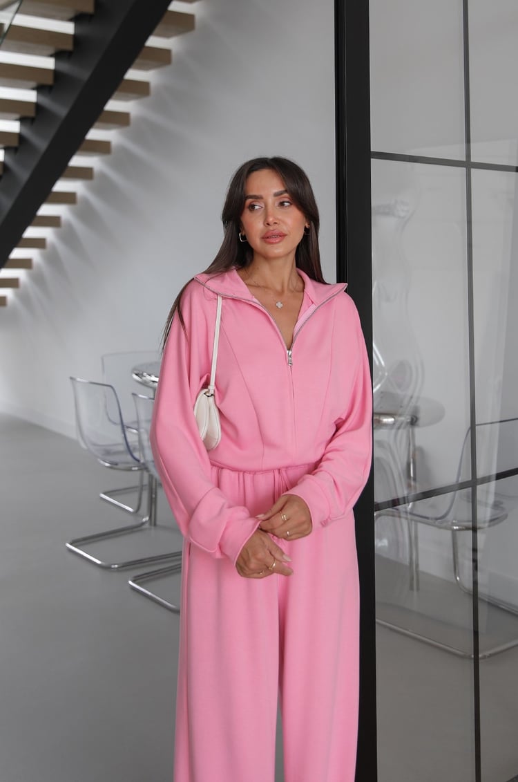 Pembe Pierce Sweatshirt Pantolon Takım