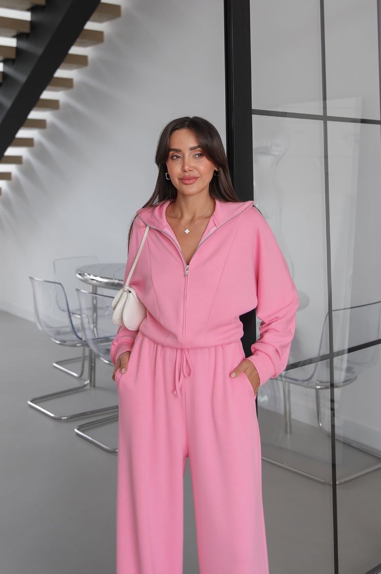 Pembe Pierce Sweatshirt Pantolon Takım