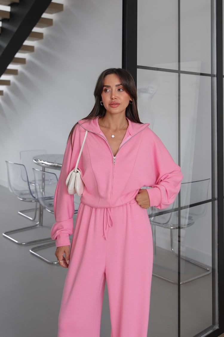 Pembe Pierce Sweatshirt Pantolon Takım