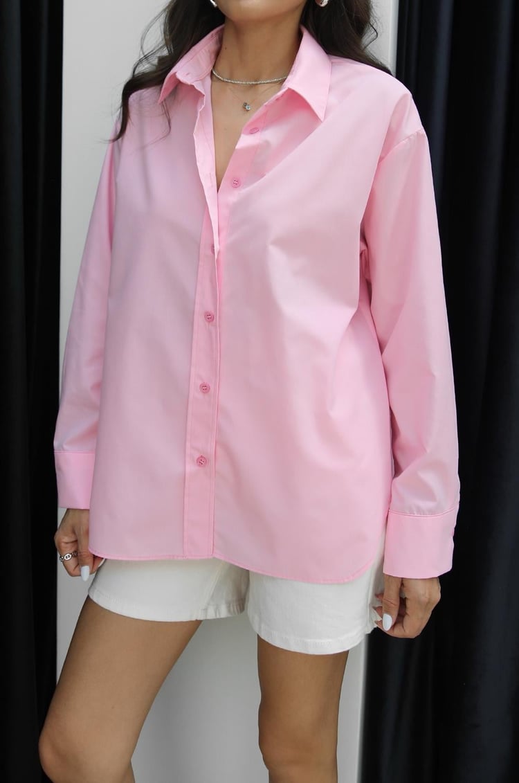 Pembe Selleck Basic Gömlek