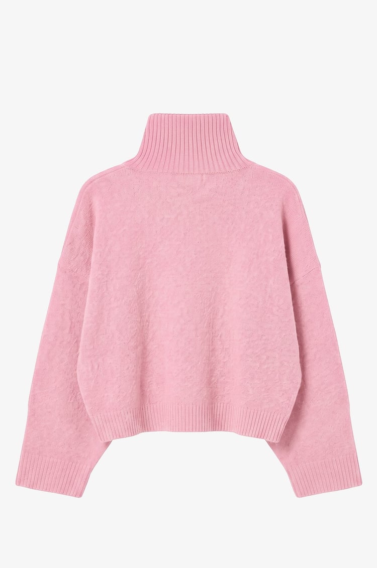 Pembe Yarasa Kol Yumuşak Dokulu Kazak