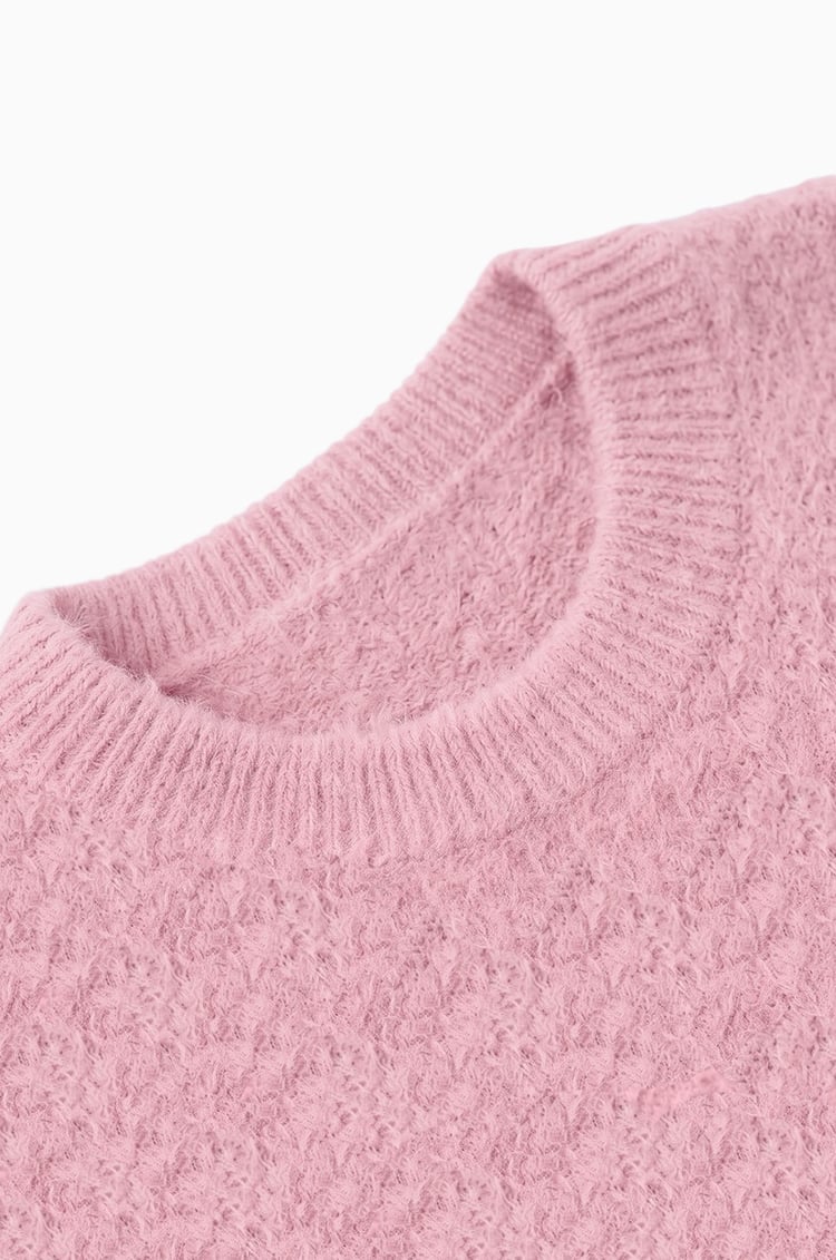 Pembe Zane Yumuşak Dokulu Kazak