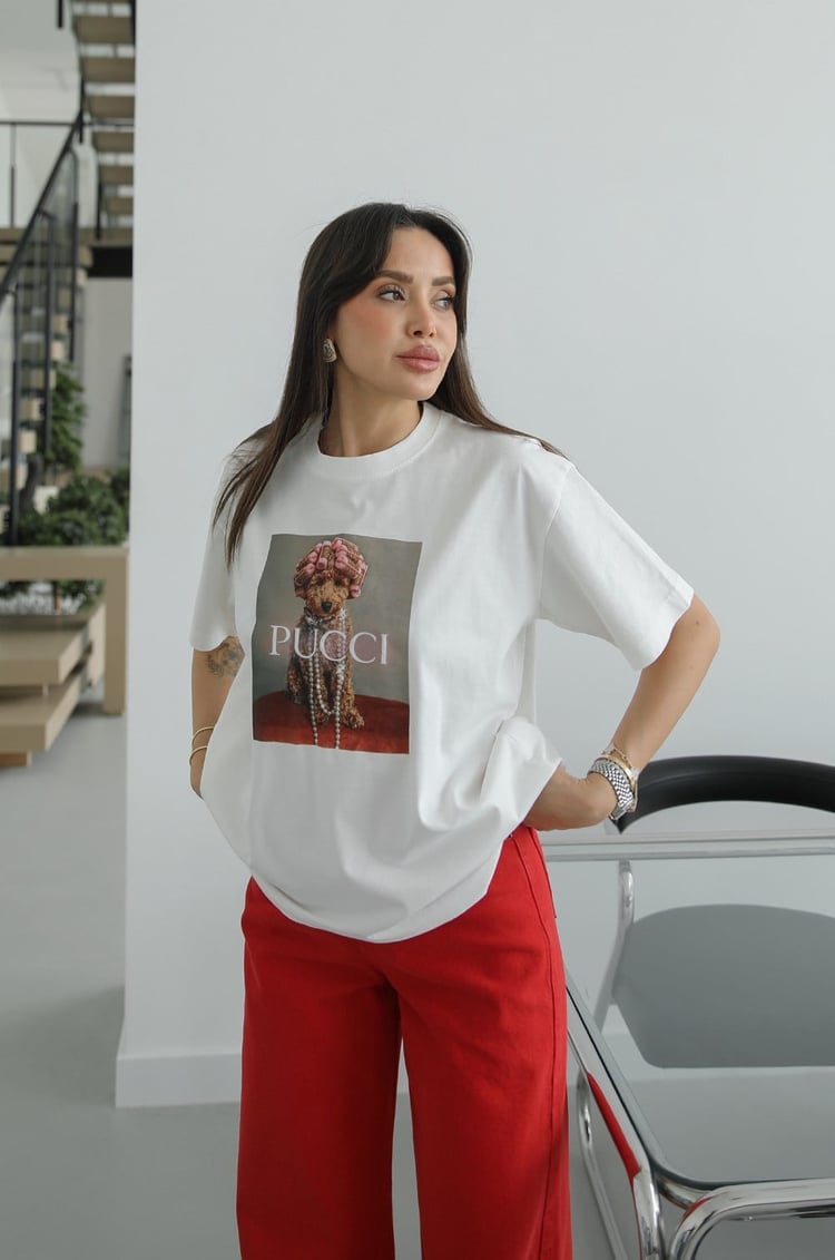 Pucci Dog Baskılı Tişört