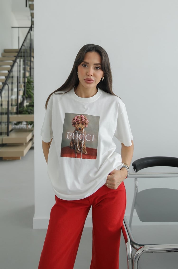 Pucci Dog Baskılı Tişört