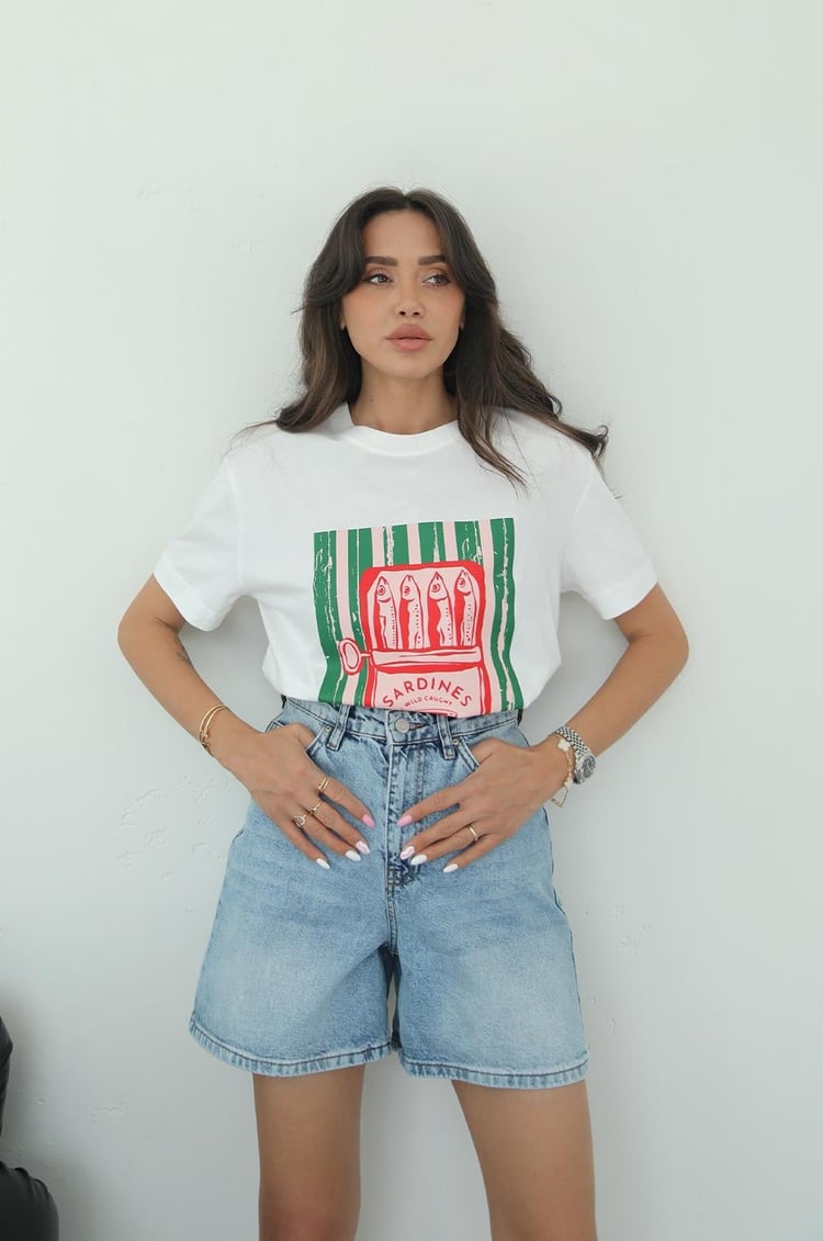 Sardines Baskılı Tişört